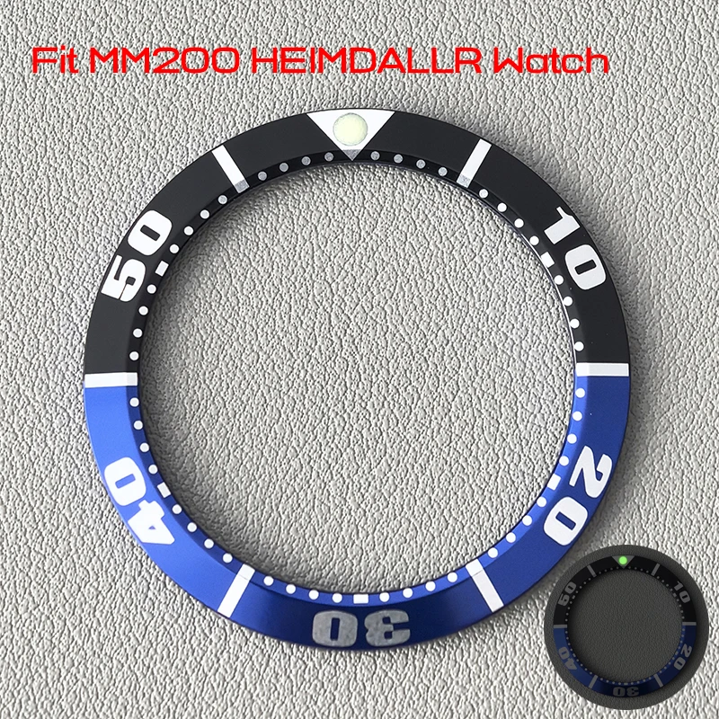 HEIMDALLR 31.5-39.9mm MM200 Ceramic Bezel Insert Fit NH35 NH36 Movement Dive Watch Man Watch Automatic Watch C3 Super Luminous