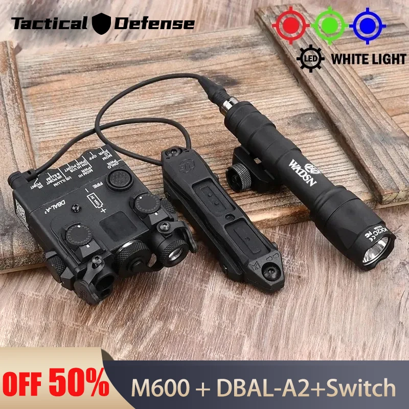 WADSN Tactical DBAL-A2 Airsoft Green Red Blue Laser Dot Indicator Dbal M300 A M600 C Powerful Flashlight Airsoft Hunting Weapon