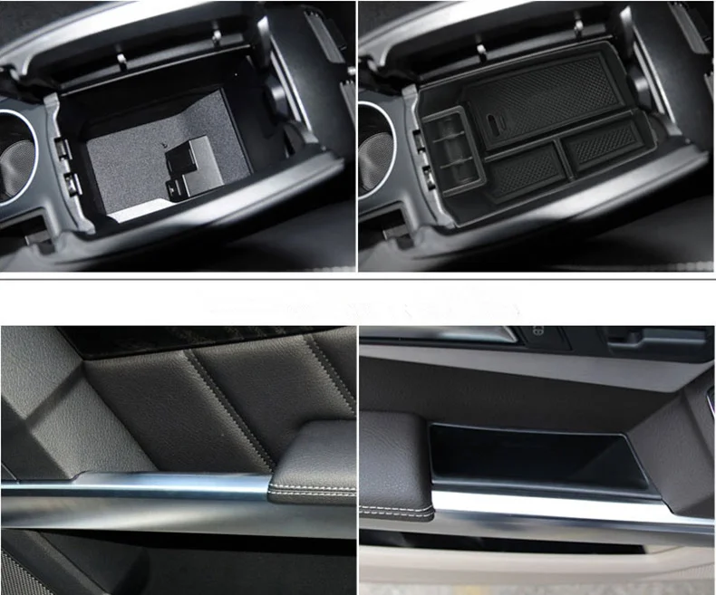 For Mercedes Benz GLK Class X204 GLK200 220 250 300 350 2008-2015 Car Central Armrest Box+Door Storage Box Organizer Tray Holder