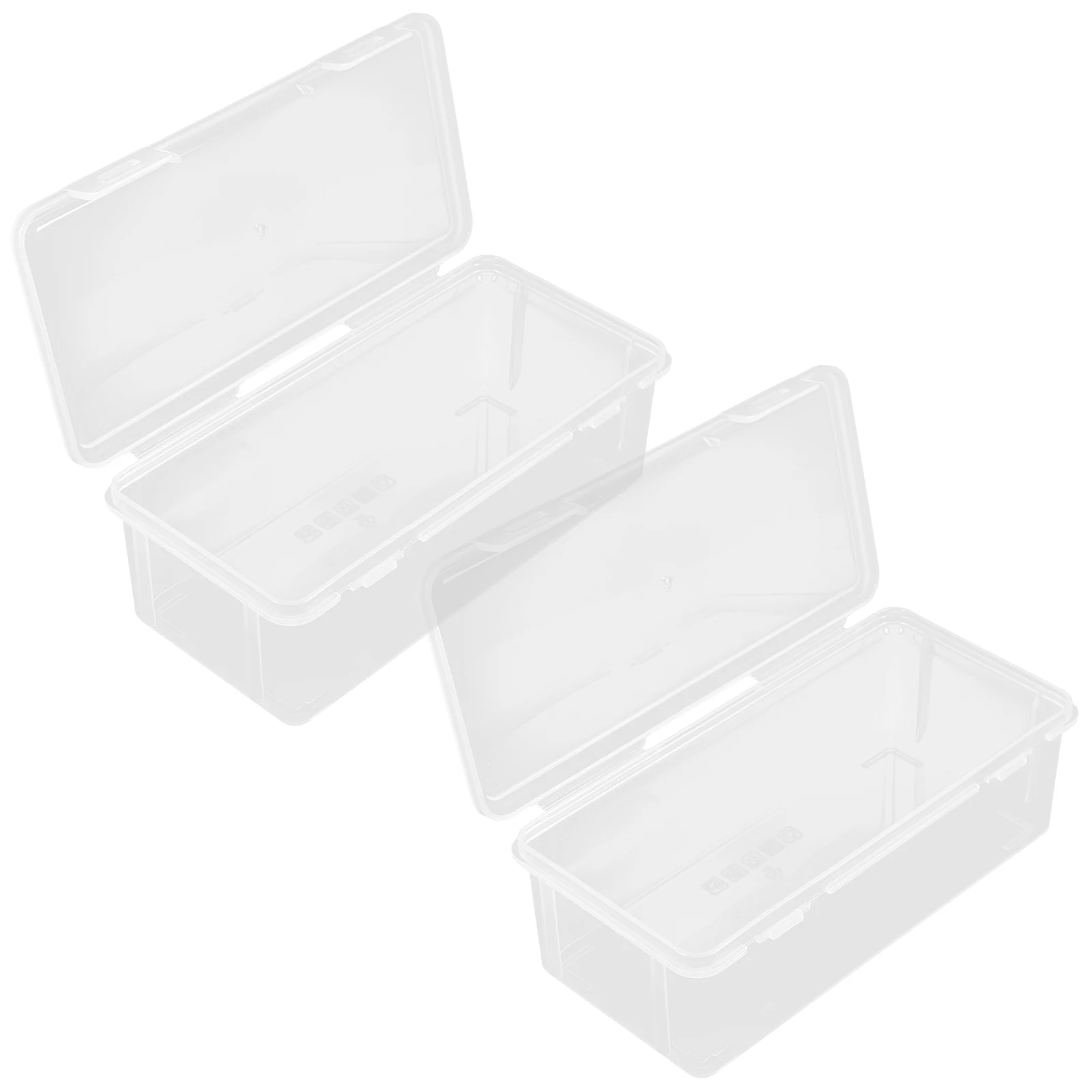 

2 Pcs Transparent Storage Boxes Bins Containers Classroom Office Desk ganizer PP Detachable Stackable Small Plastic Storage Bins