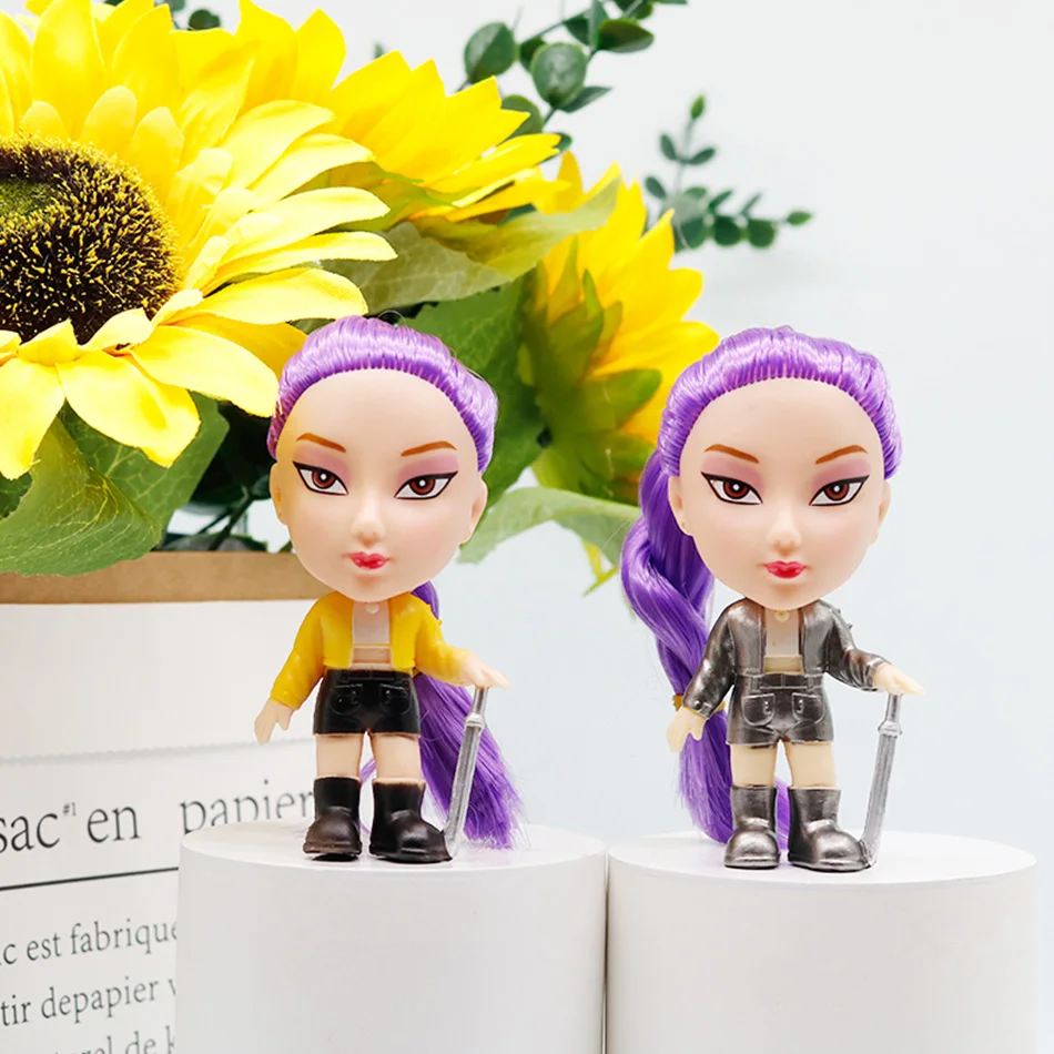 2025 جديد أنيمي K البوب شيطان الصيادين الشكل K-Pop شيطان الصيادين رومي ميرا زوي النمر تمثال لعبة زخارف مكتب التماثيل حلية طفل #5