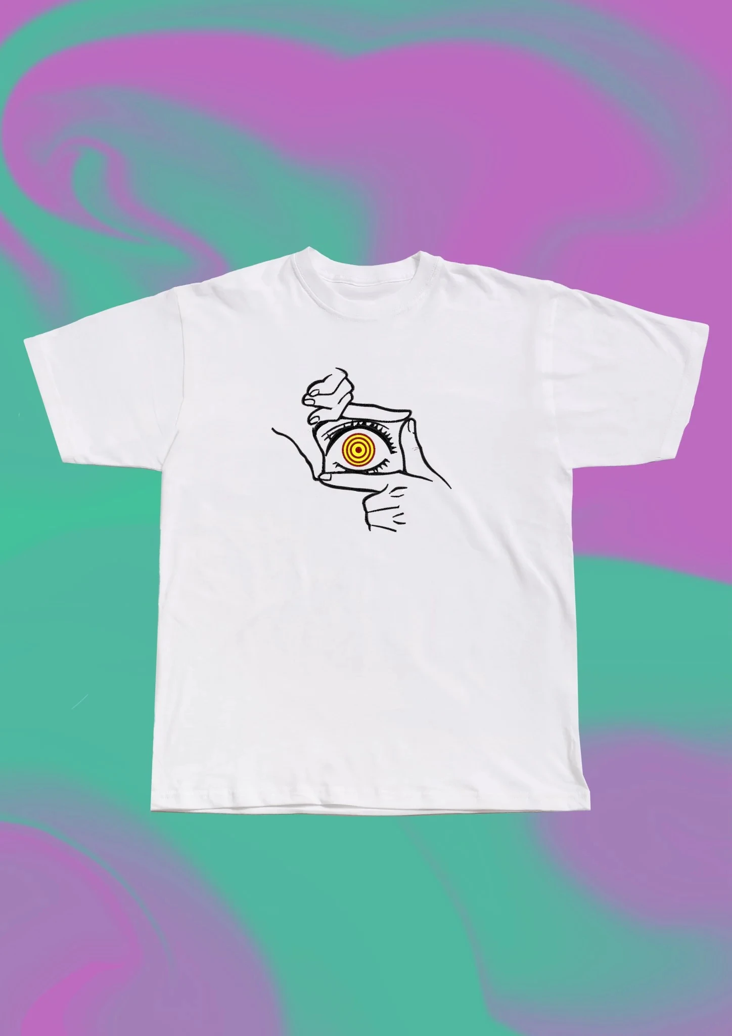 

Chainsaw Man Trippy Spiral Eye Hand Graphic T Shirt 2026 Unisex Oversized Streetwear Casual Psychedelic Short Sleeve Tee Tops