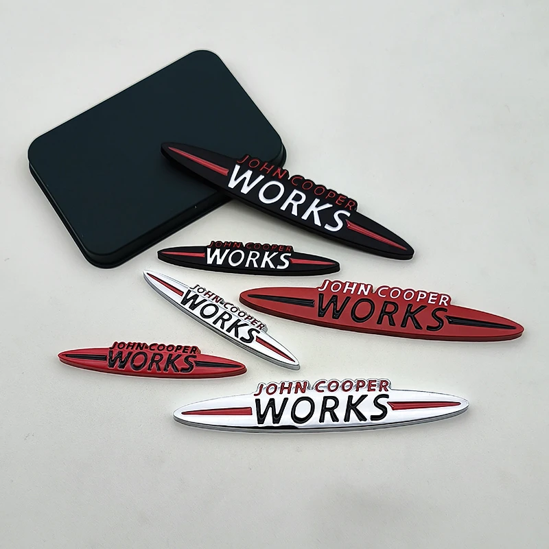 3D Logo john cooper works Emblem Car Front Grill Badge Trunk Sticker for Mini Cooper S R56/R60/F54/F55/F57/F60 JCW Accessories