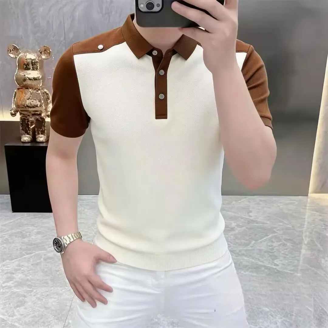 2026 Summer New Style Men's Casual Fashion Short-Sleeved T-Shirt Polo Shirt Top