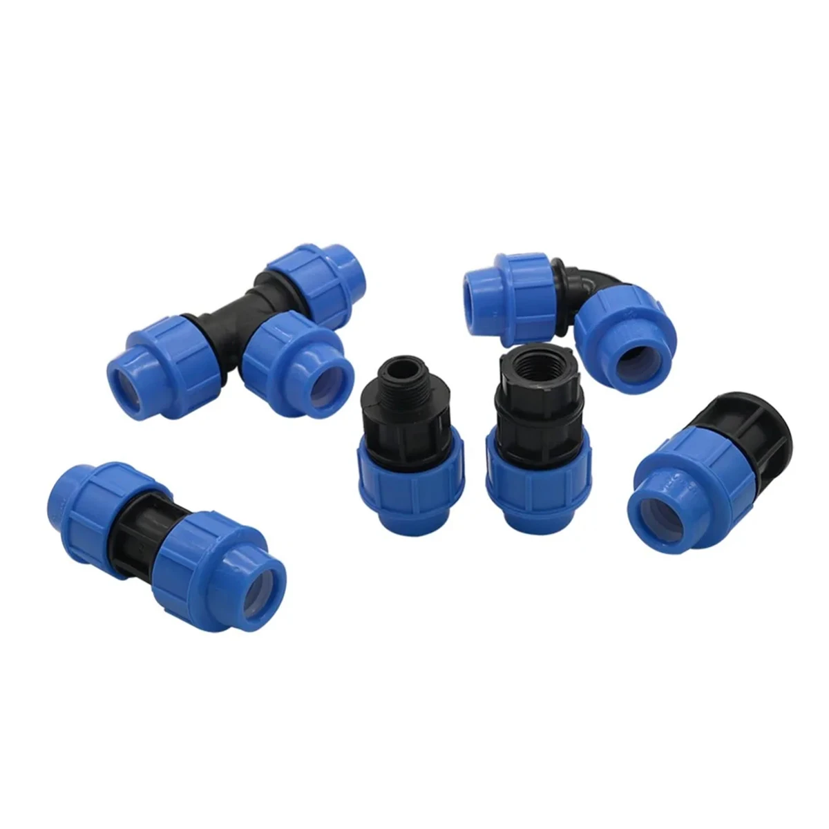 ID20/25/32mm lurus Tee siku konektor 1/2 "3/4" 1 "Female/Male Thread adaptor Splitter Valve cepat pipa air Fitting