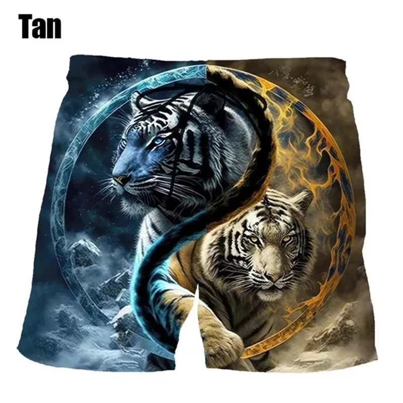 Summer Hot Sale Fashion Animal Tiger 3d Printing Cool Beach Shorts Pants Men\'s Women Kids Casual Swimming Trunks Homme