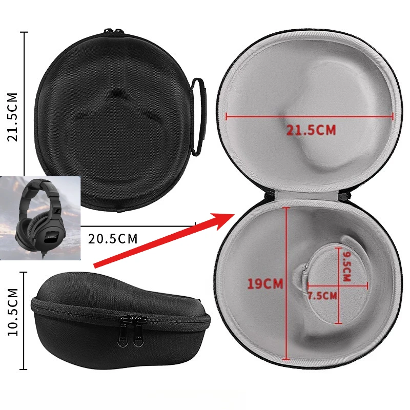 Suitable for SENNHEISER Hd250bt Hd25 HD25-1 LIGHT Plus SP-II Headphone Storage Box Head-mounted HD200PRO Headphone Bag