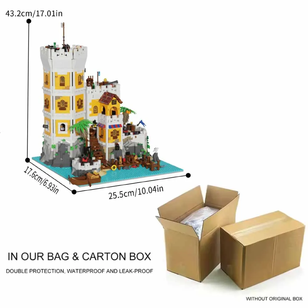 Nieuwe 4567PCS middeleeuwse Piratenserie MOC Sierra Madre Fortress model DIY creatieve ideeën kind Speelgoed Assemblage Puzzel Verjaardagscadeau - afbeelding 1