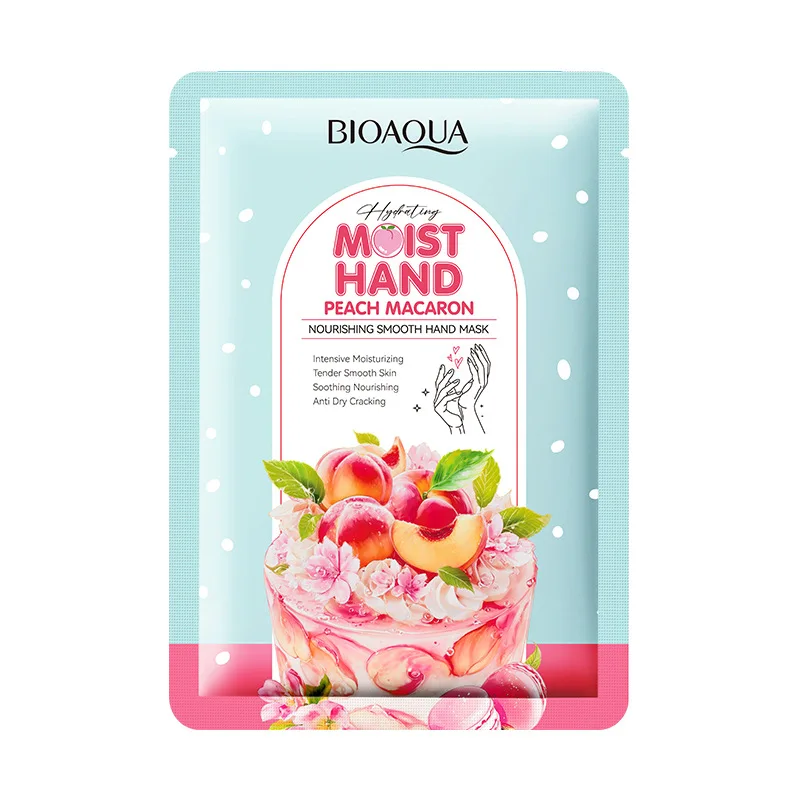 5 عبوات من قناع اليد الخوخي 40 مل - الترطيب العميق وإصلاح البشرة الجافة، يمنع التشققات وتغذية، وحماية الشتاء والعناية اللطيفة