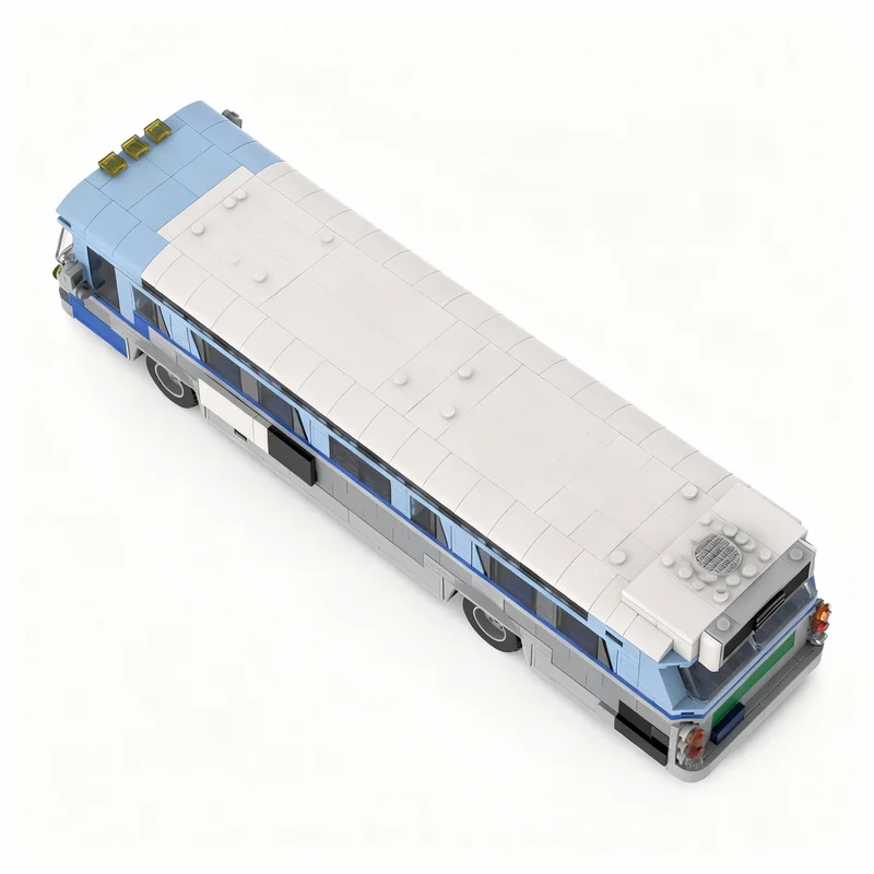 1063pcs MOC City Champions - General Motors Bus Model Building Blocks Creative Birthday Idea Display Collection Assemble Art