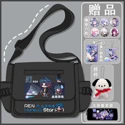 Game Honkai: Star Rail Anime Cos Kafka Misha Blade Dan Heng Etc. 2024 New Unisex Simple Color Contrast Adjustable Shoulder Bag