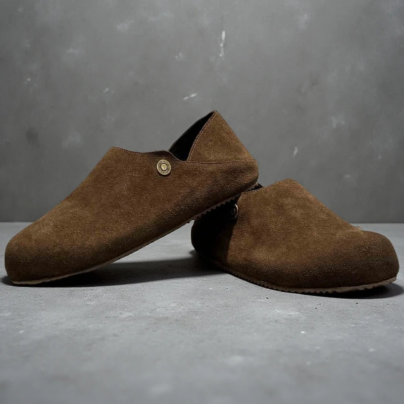 جديد أزياء الرجال الجلود الشقق أحذية مريحة رجل حذاء كاجوال الانزلاق على الذكور في الهواء الطلق أحذية مشي انقسام أحذية قيادة جلدية #2