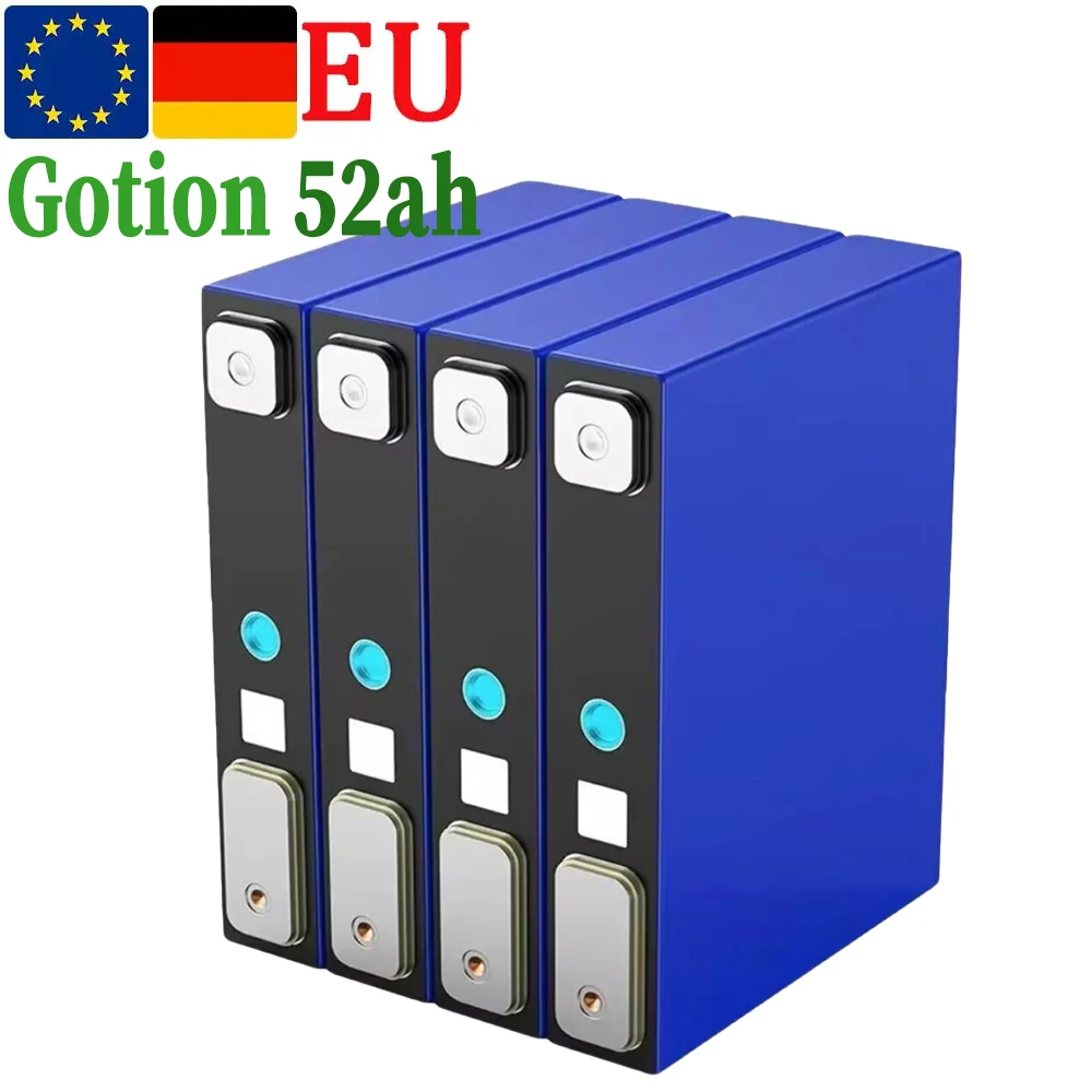 

DDP Gotion 3.2V 50ah 52ah 54ah Prismatic Lithium Ion Phosphate Battery Cell LifePo4 Lithium Batteries for EVE CATL Solar Energy