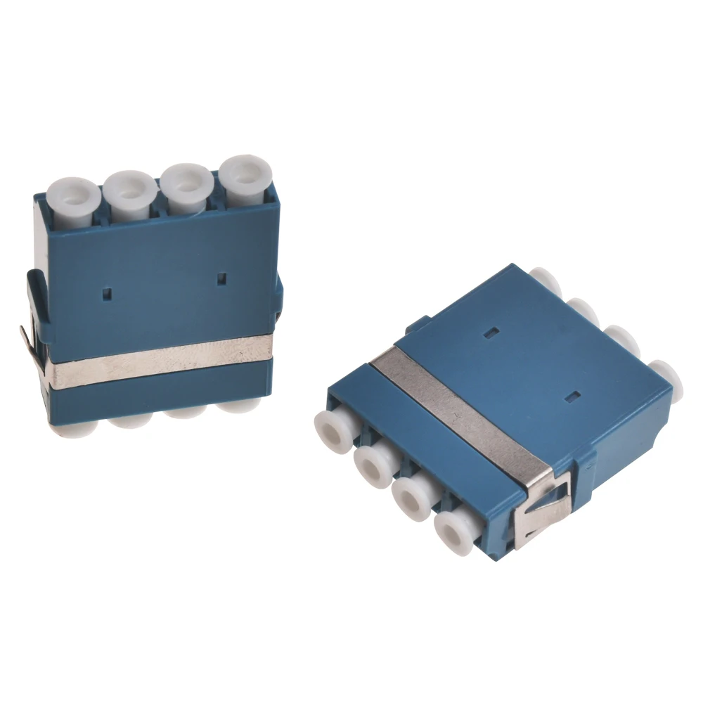 Lenew Высококачественные 4-портовые оптические адаптеры Lc Многомодовый OM1 OM2 OM3 OM4 OM5 Дуплексный 4-ядерный оптоволоконный адаптер FTTH