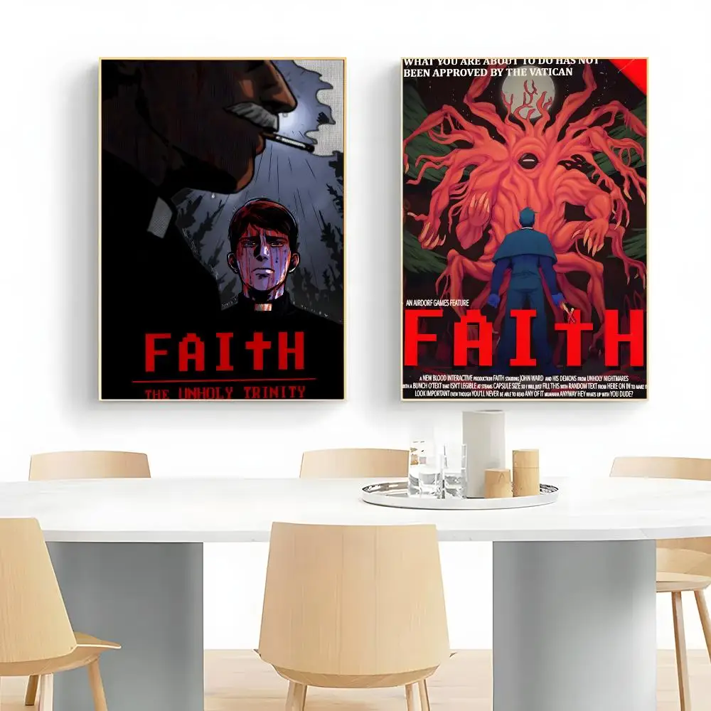 Horror Game Faith The Unholy Trinity Poster Wall Art Print Decorative Mural Home Decor Gift Unframed