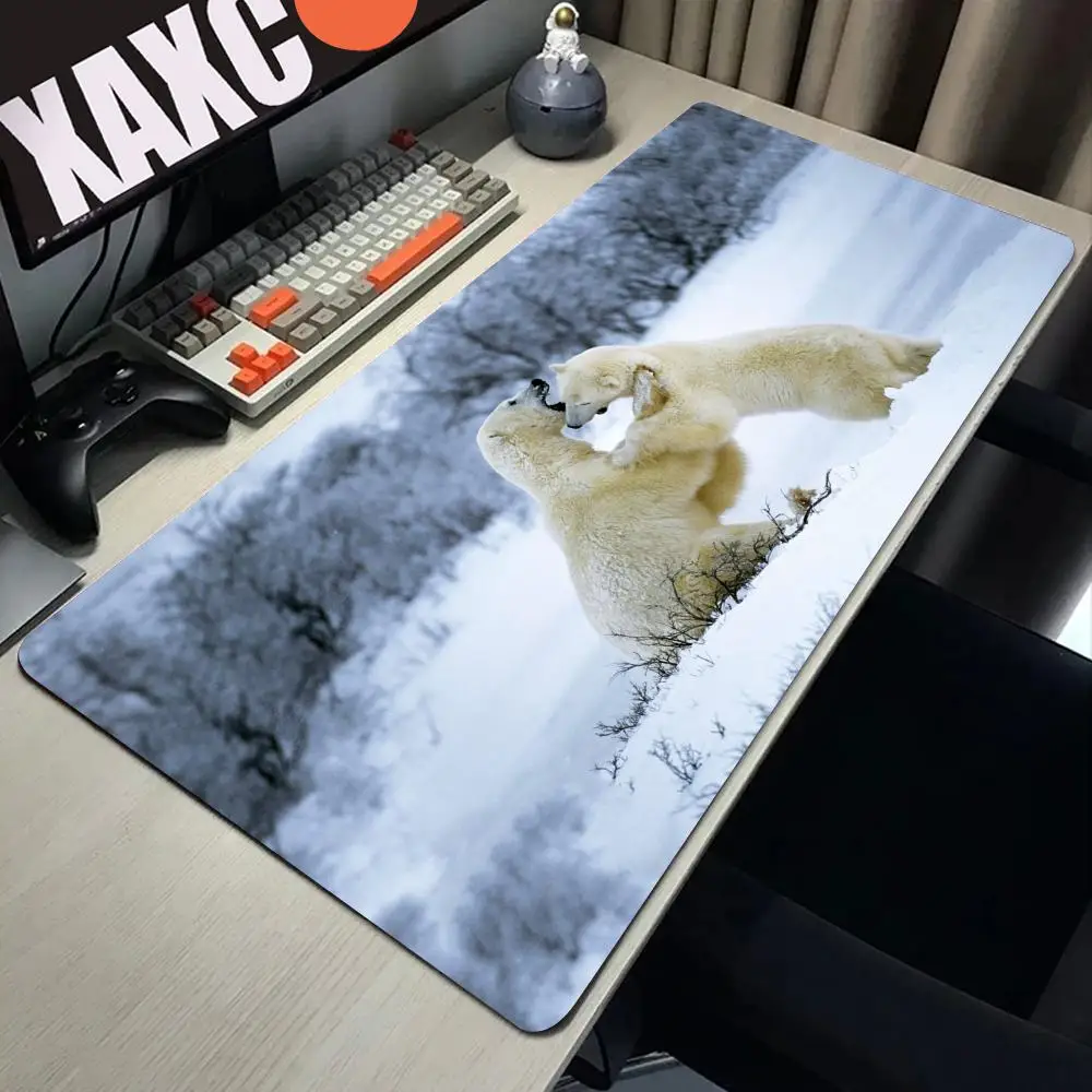 

Polar Bear mousepad gamer cool new 70x40cm gaming mouse pad large HD pattern notebook accessories laptop padmouse ergonomic mat