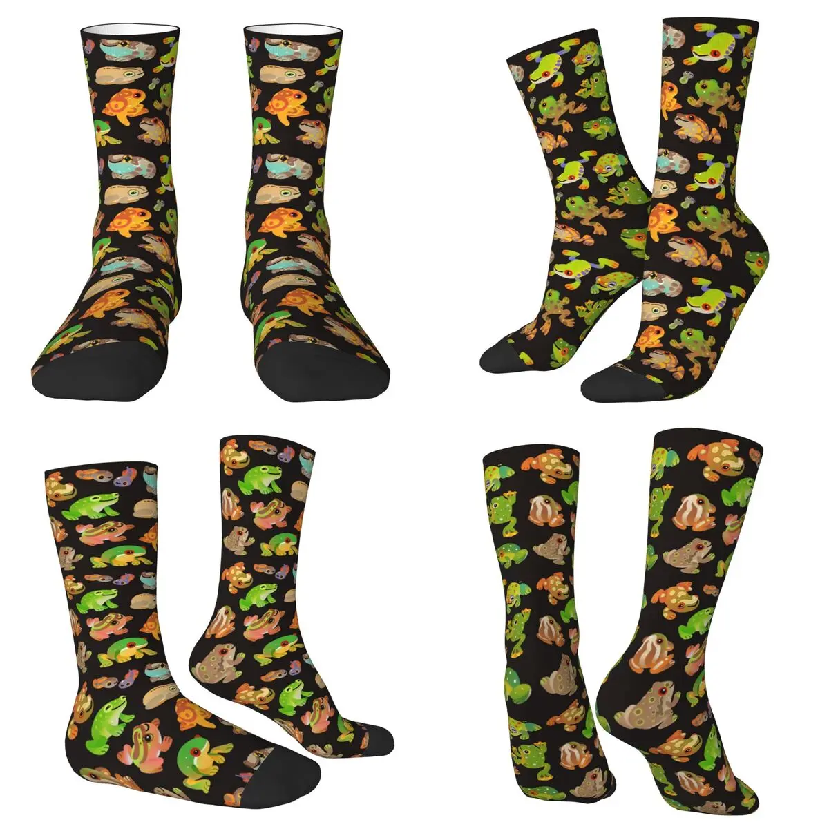 

Tree Frog - Dark Socks Harajuku High Quality Stockings All Season Long Socks Accessories for Man's Woman's Birthday Present