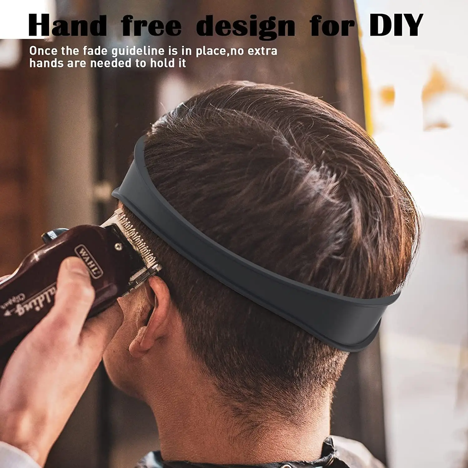 DIY Men Hair Trimming Ruler  Curved Headband Styler Ruler Barber Comb Beard Tools Hair Styling Tool