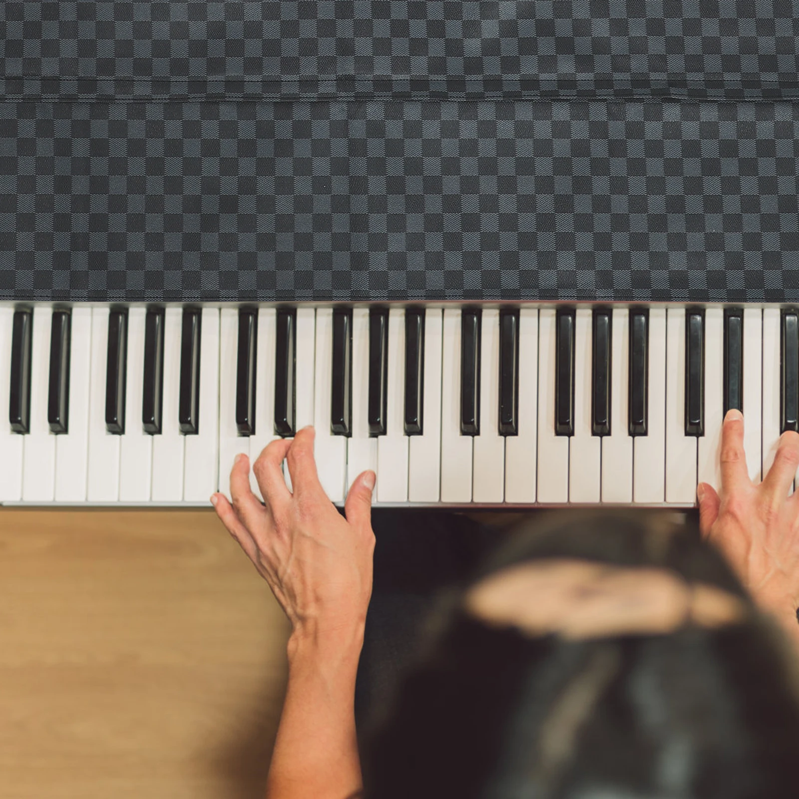 

Keyboard Cover Electric Piano Guard Comfortable Dust Protector Covers Black Universal