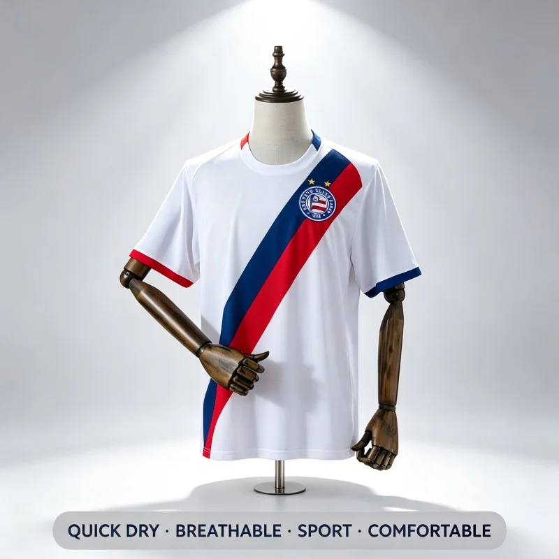 26-27 Neues Bahia 3D-Druck-Fußballtrikot für Herren, Sport-Outdoor-T-Shirt, atmungsaktiv, schnelltrocknend, Streetwear-Kleidung, Eltern-Kind-Set – Detail 1