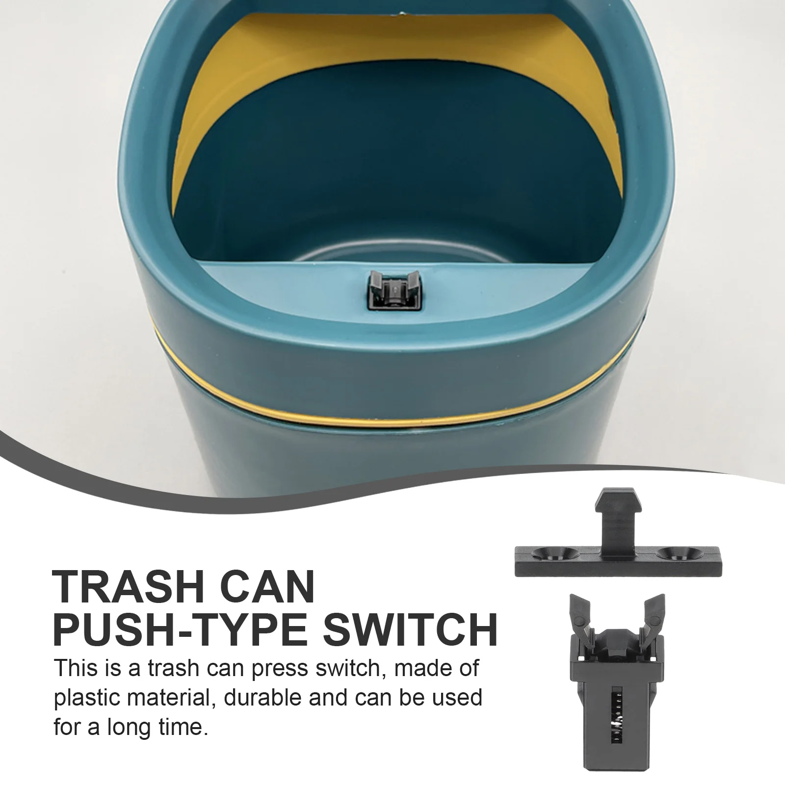 1 مجموعة أجزاء سلة المهملات البلاستيك الصحافة مشبك قفل سهلة التركيب للمطعم المنزلية في الهواء الطلق سلة المهملات سلة المهملات قفل غطاء