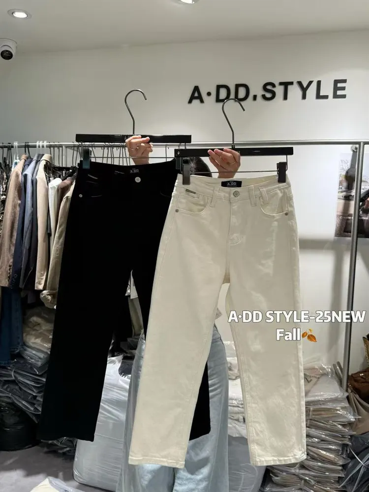 

Облегающие брюки с высокой талией, девять трубок, женские джинсы, осеннее новое поступление, модные узкие джинсовые брюки Dongda Gate