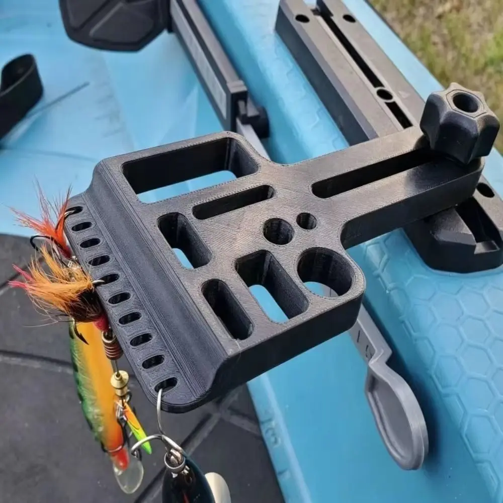 3D Printed Kayak Fishing Gear Holder Durable Plastic Rail Mount Kayak Fishing Organizer Modular Design T Slot Compatible