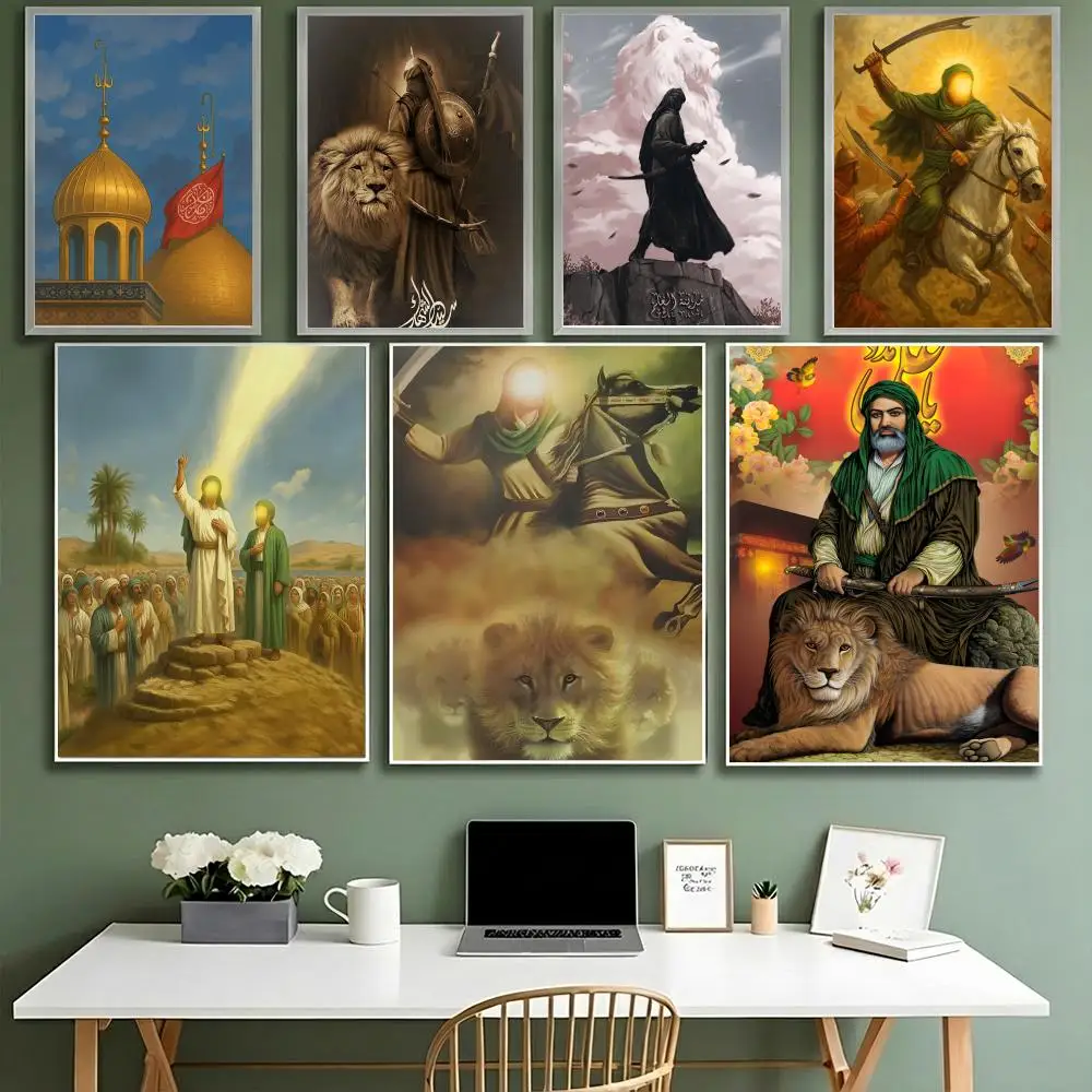 Imam Hussain Shia Ali Art Anime Poster HD Waterproof High-Toughness Self-Adhesive Wall Decor Universal