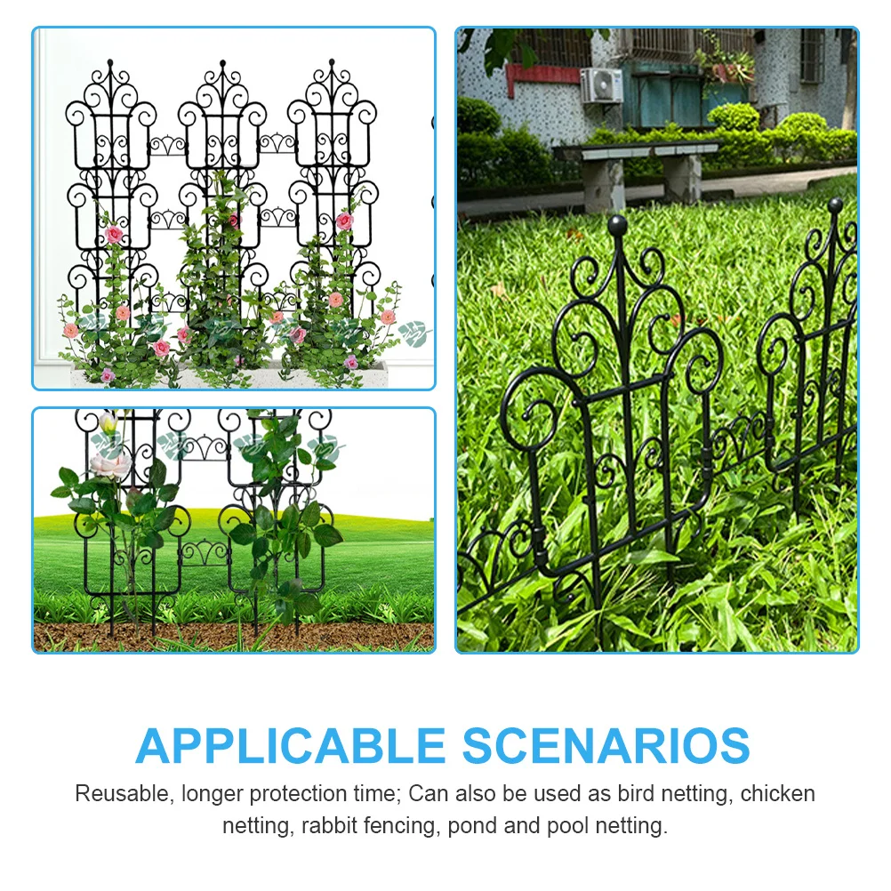 

European Style Plastic Landscaping Fence Lawn Edging Border Patio Yard Garden Decorative Garden Fence Outdoor Courtyard
