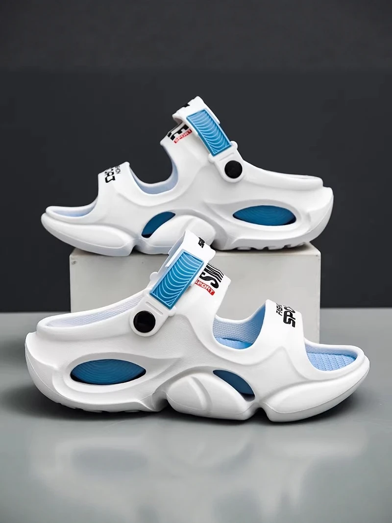 

Men's Summer Outdoor Slip-On Shoes Anti-Slip Deodorant Work Driving Dual-Purpose Thong Slippers Casual EVA Flat Sandals