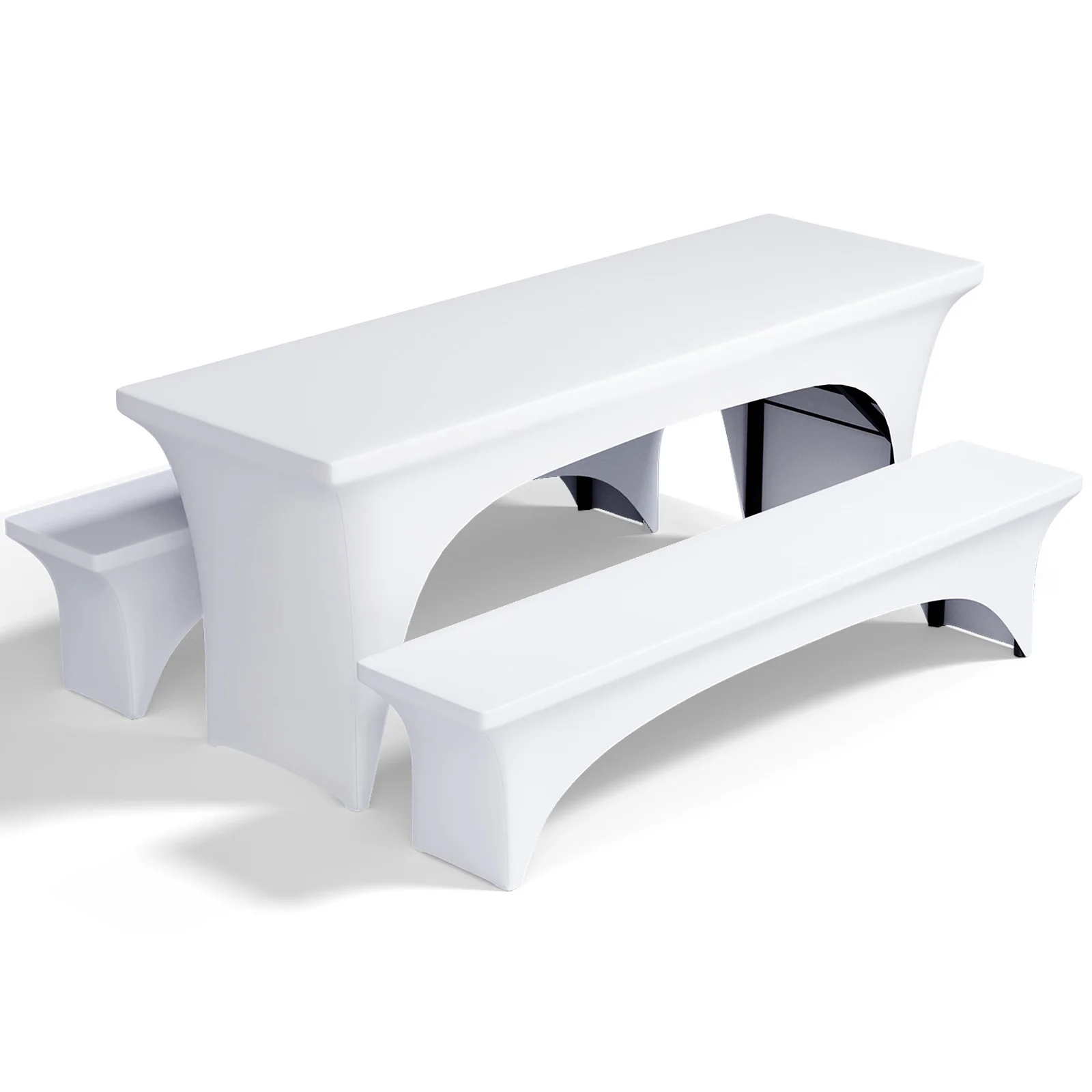 Biertischdecken, elastische 3er-Set, Tischdecken für Bierzelt-Set, Bierbankbezüge, Bierzeltbezüge für 70 cm große Tischbreite