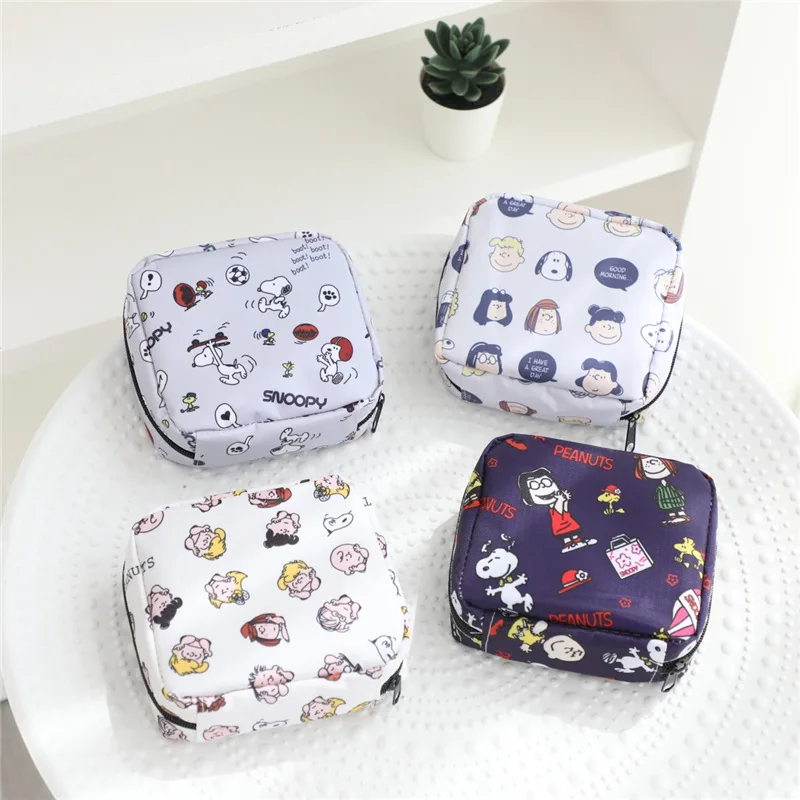 Cartoon Animation Snoopy Printed Storage Bag Cute Girl Lipstick Cosmetic Bag Hygienic Storage Bag