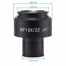 1PCS 2PCS WF10X/22 WF10X Wide Angle Eyepiece Diopter Adjustable High Eye Point interface size 23.2mm Olympus Nikon Eyepiece
