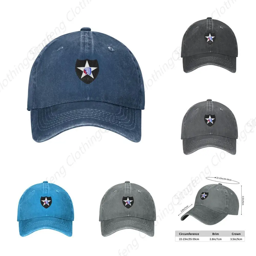 

Infantry Division Baseball Cap for Men Women Vintage Cowboy Hat Adult Casquette Navy Blue