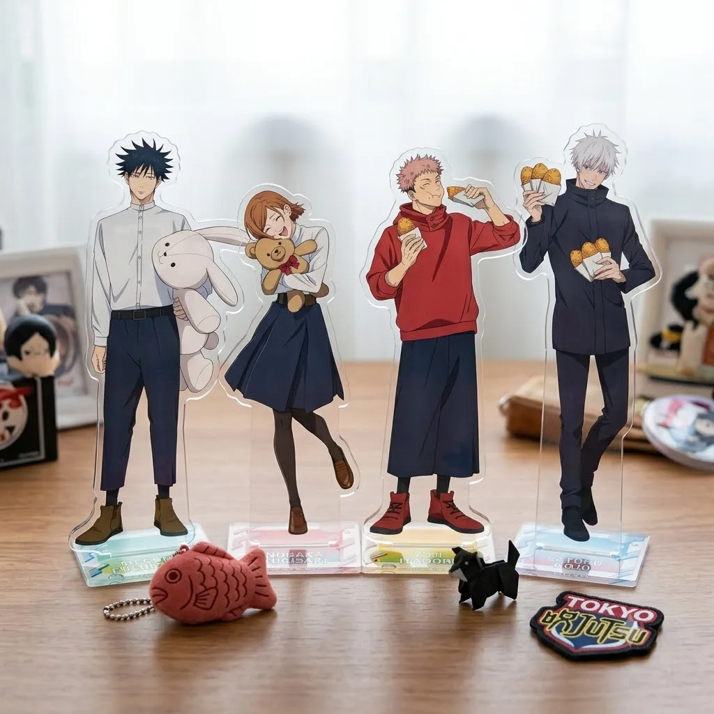 Anime JJK Acrylic Stand Figure Chibi Anime Standing Sign Model Plate Desk Decor Fans Gift Keychain