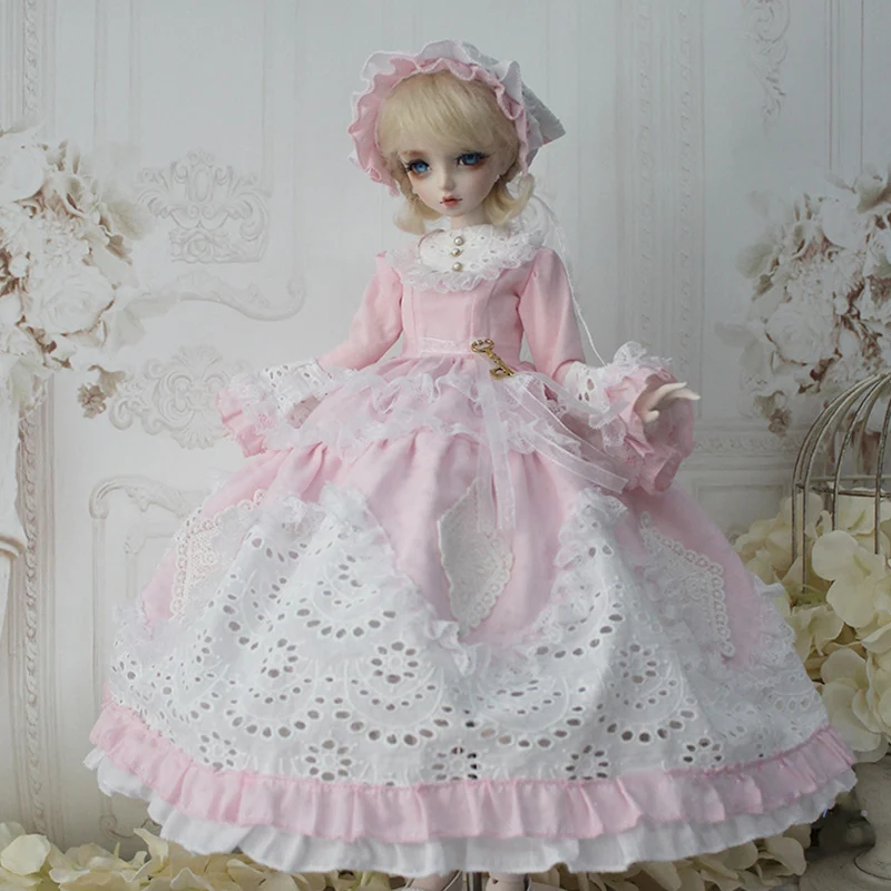 1/4 1/3 Scale BJD Western-Style Long Dress European Palace Retro Lolita Outfit For BJD/SD MSD SD13 Girl Doll Clothes C1685