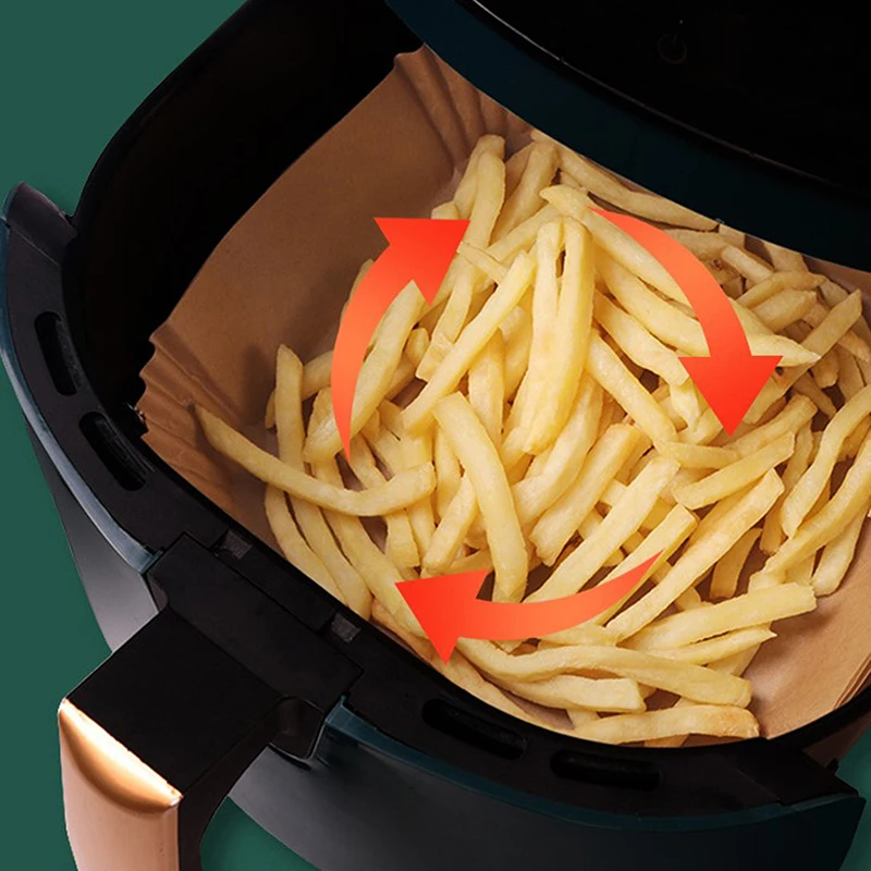 Friggitrice ad aria usa e getta fodera in carta da forno vassoio da cucina griglia in carta pergamena accessori per friggitrice ad aria