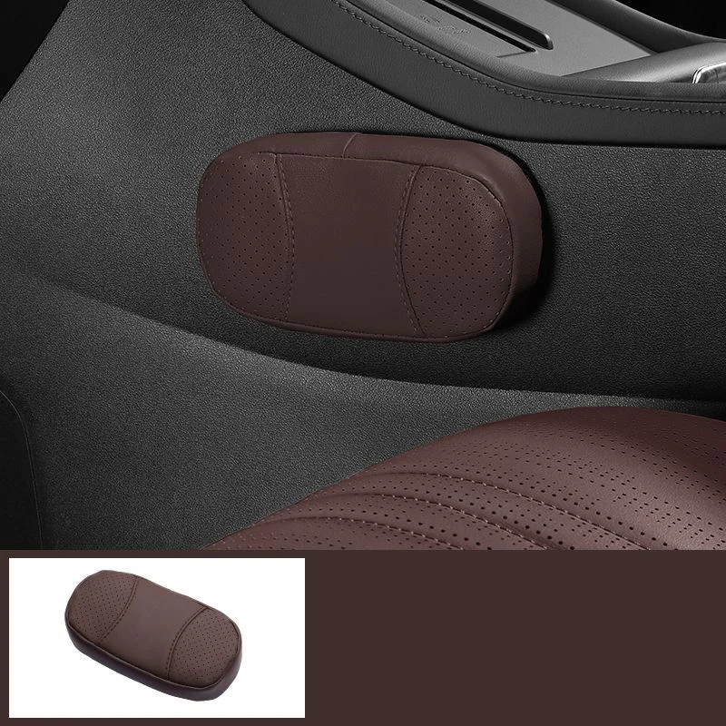 Car Leather Knee Pad Generic Damage-free Installation Auto Pillow Long Distance Driving Leg Pad Hand Holder Support Accessories