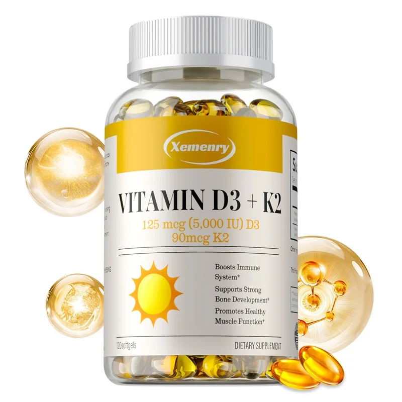 

Vitamin D3 + K2 - Supports Heart, Joints and Bones, Circulation, Dental Health and Immune System