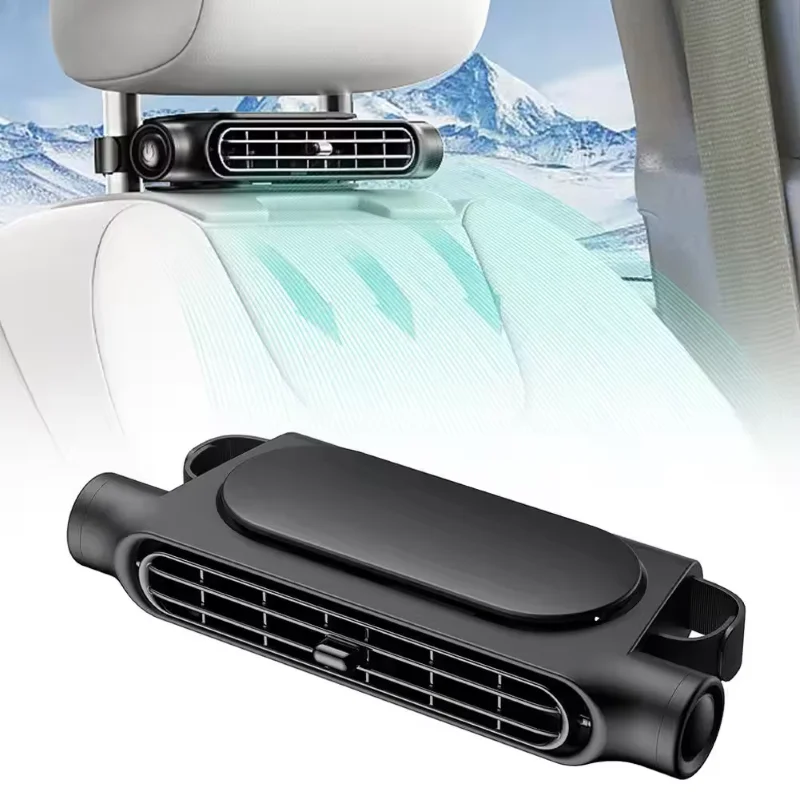 USB Portable Car Seat Cooling Fan Front Rear Backrest Electric Fan 3 Speeds Adjustable Air Conditioner Car Interior Accessories