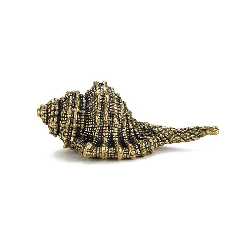 

Big Solid Brass Sea Animal whelk Miniature Ornament Cute Ocean Lives Sculpture Home Decoration Vintage Crafts