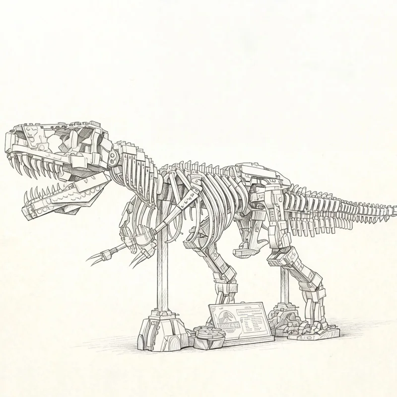 

2026 New 76968 Dinosaur T-Rex Fossils Tyrannosaurus Rex Building Blocks Dinosaur World Park Toys for Kids Boys Birthday Gifts