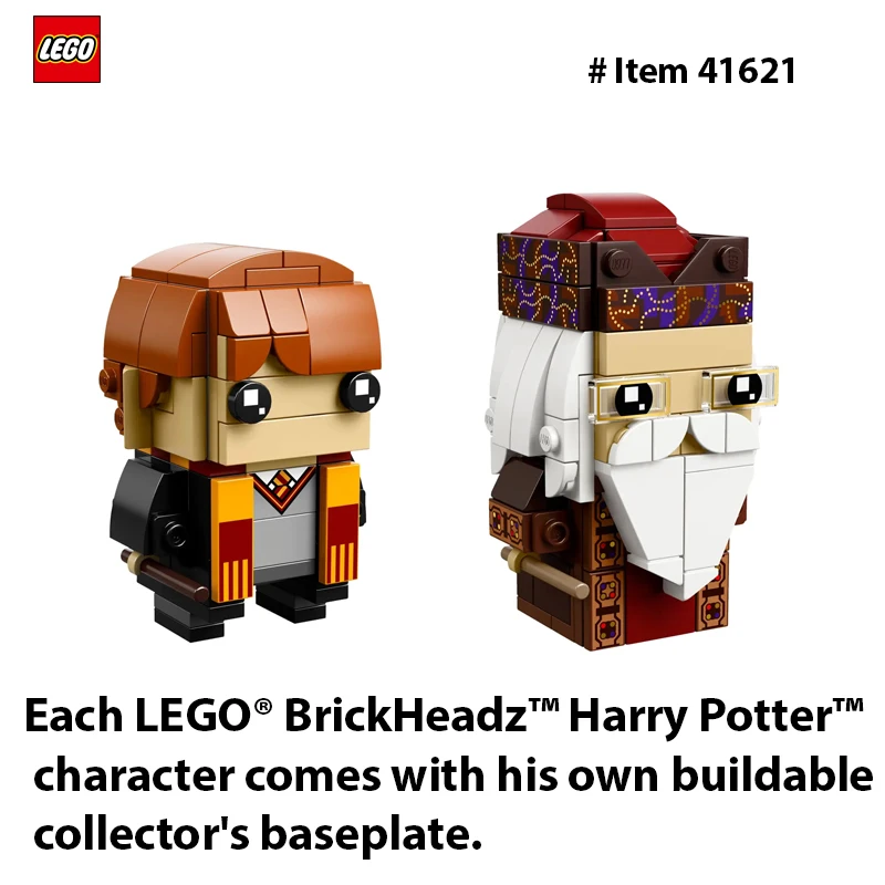 LEGO 41621 Limited Edition BrickHeadz Ron Weasley & Albus Dumbledore Building Kit 245 PCS 10+ years old