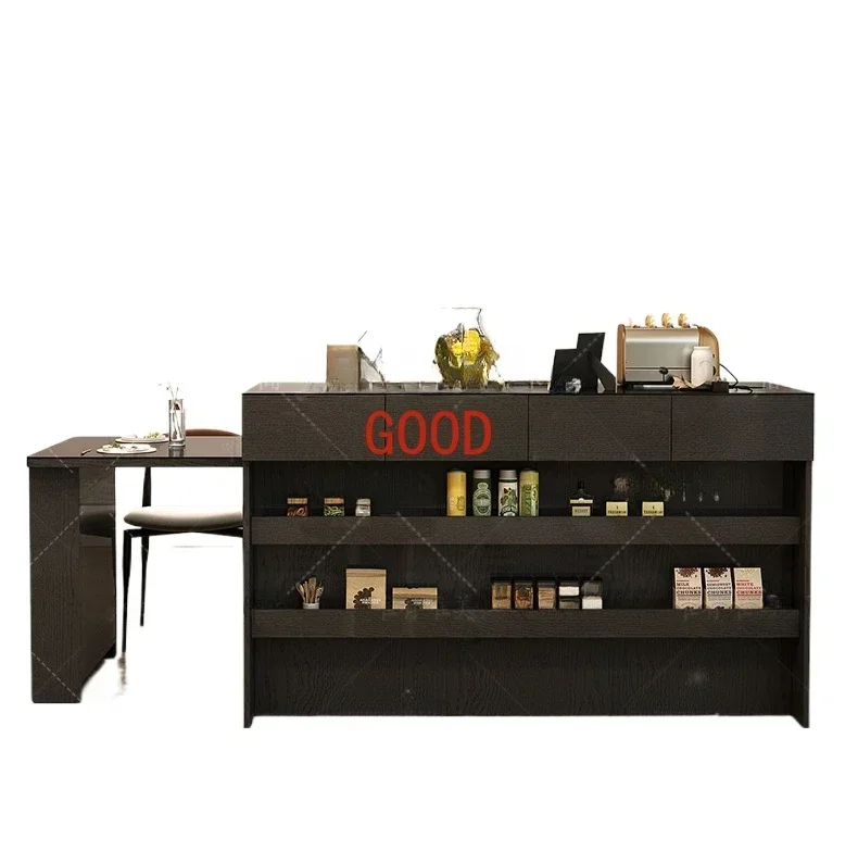 Light Luxury Kitchen Island Multi-Functional Kitchen Small Apartment Restaurant Inverted Guide Island Integrated Retractable