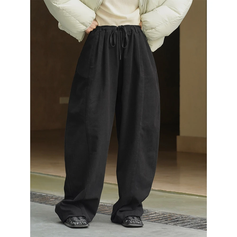 2025 Women Spring Fashion Big Wide Leg Pants High Waist Long Wide Pants Fashion Clothes Pants Female Trousers