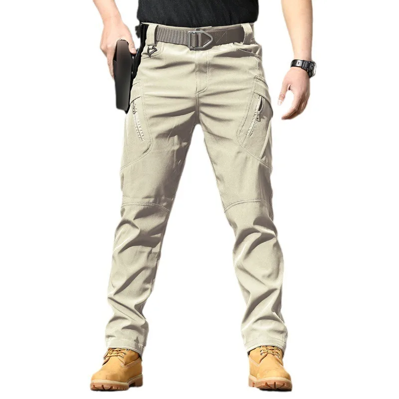 Tactical Pants Camouflage Training Pants Spring Autumn Outdoor Elastic Work Pants Loose Soft Shell Charge Pants Waterproof