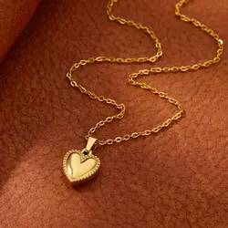 Twisted Heart Necklaces for Women Stainless Steel Gold Color Necklace Choker Retro Retro Aesthetic Jewelry Accessories Collar