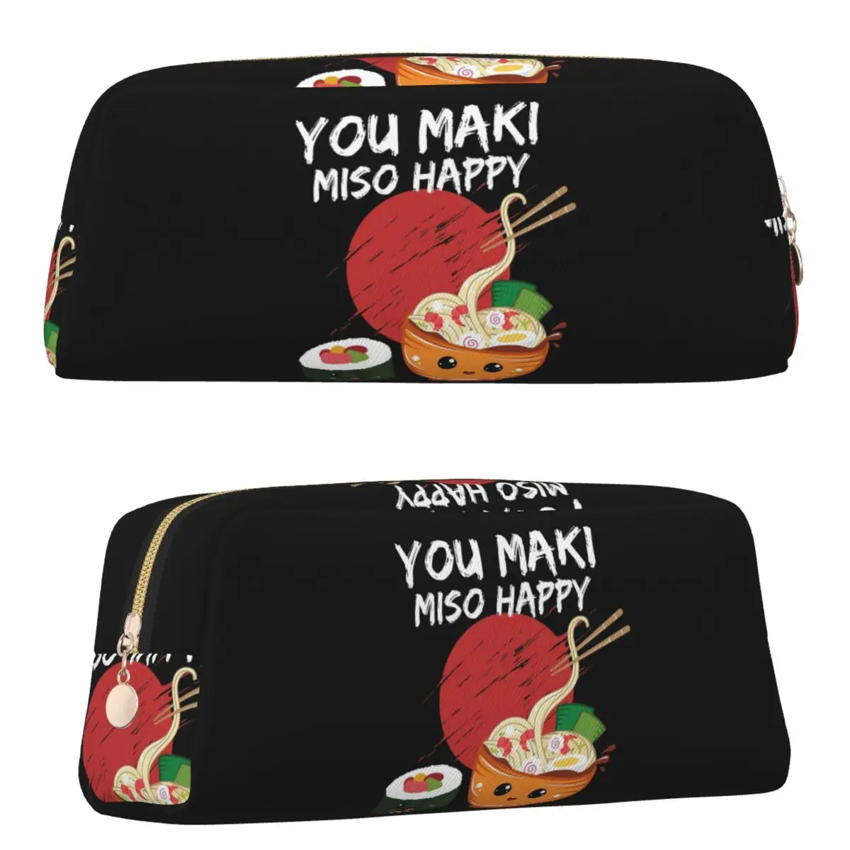 Japanische Sushi-Ramen-Motiv-Federmäppchen für Stifte, Federtaschen, Stiftbeutel, Aufbewahrung von Schreibwaren