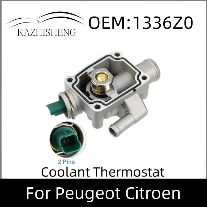 

1336Z0 Engine Aluminum Coolant Thermostat with Housing For Peugeot Partner 206/207/307/308/1007 Citroen C2 C3 C4