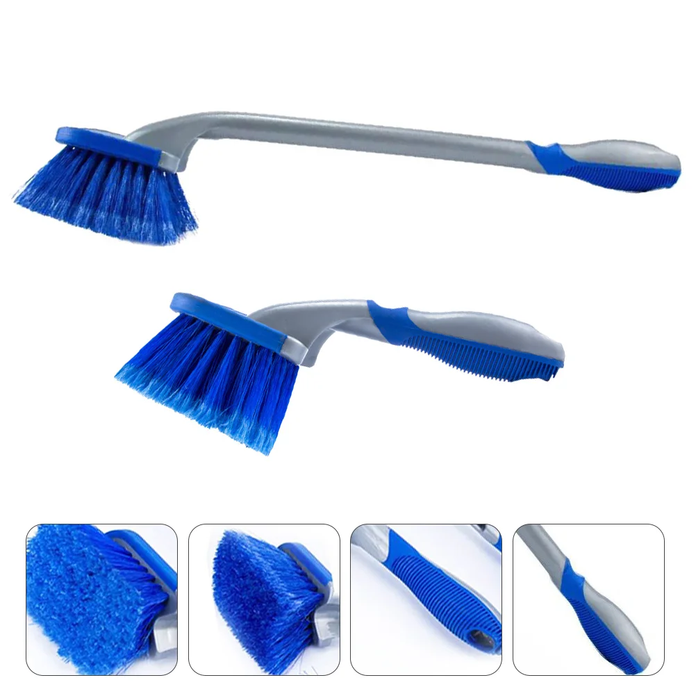 2 Pcs Hub Brush Cars Wheel Supplies Tire Detailing for WASH Cleaning Auto Tool Abs Plastic Kit